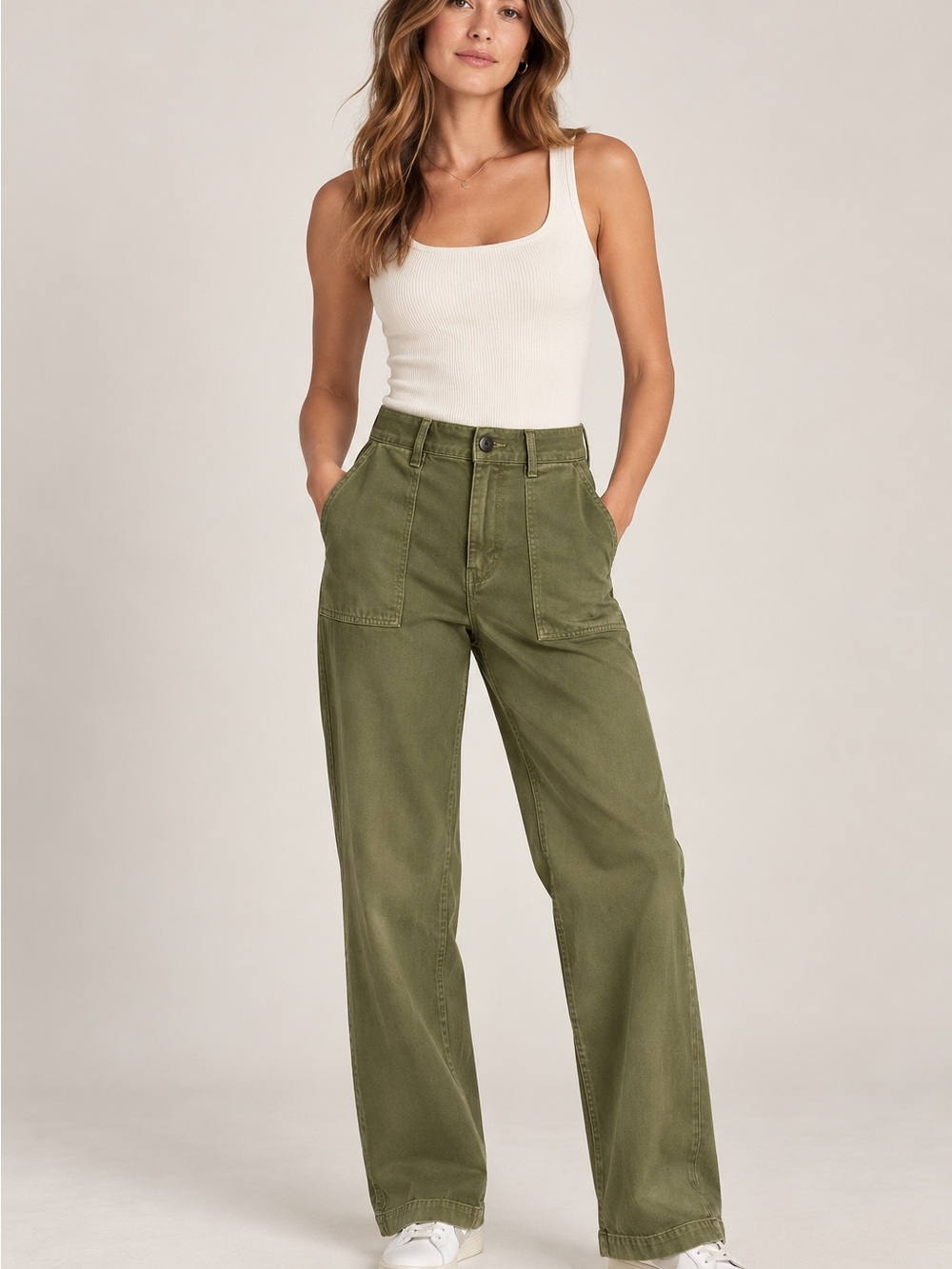 KUT from the Kloth Olive Green Utility Cargo Pants 4 Straight Leg